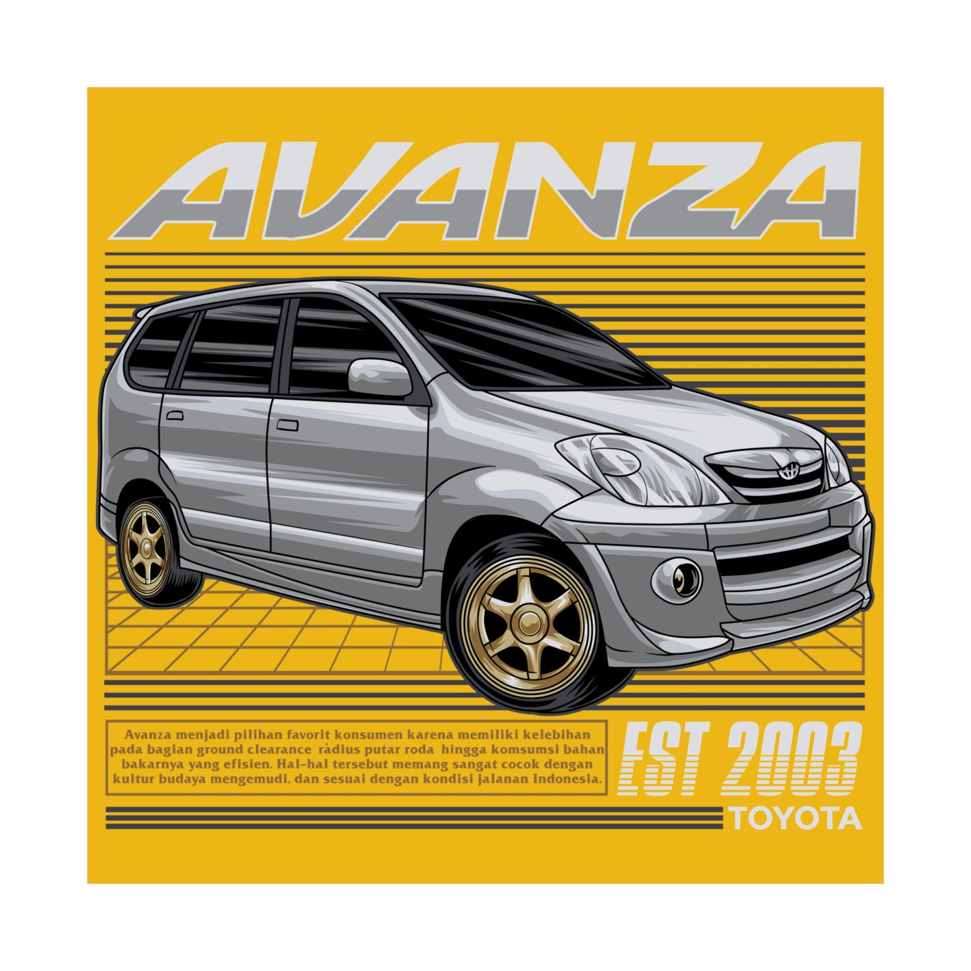 Toyota Avanza Matte Poster | Retro Car Decor | Automotive Wall Art - CreativeRino