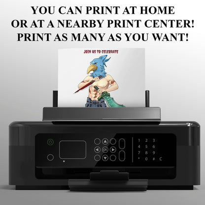 Shangri La Frontier Birthday Invitation Template - CreativeRino