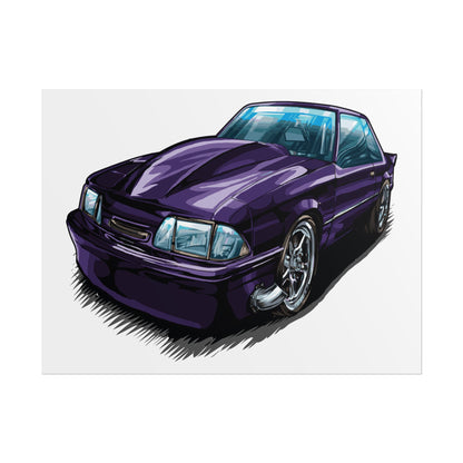Vintage Car Rolled Poster - Classic Purple Muscle Car Art - CreativeRino
