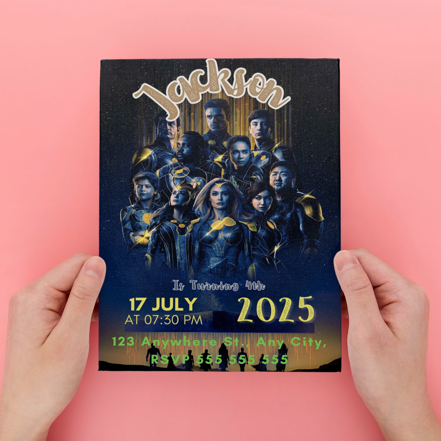 Eternals Birthday Invitation Template - CreativeRino