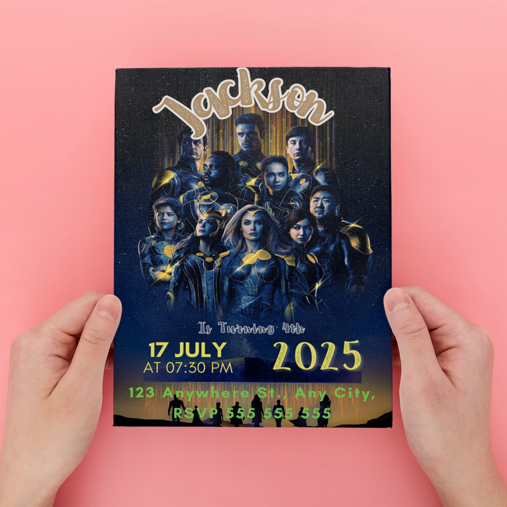 Eternals Birthday Invitation Template - CreativeRino