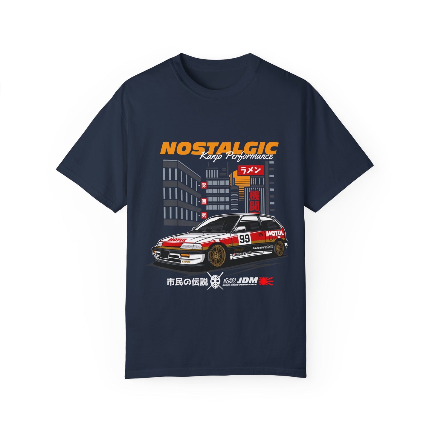 Nostalgic JDM Racer T-shirt - Unisex Garment-Dyed Tee - CreativeRino