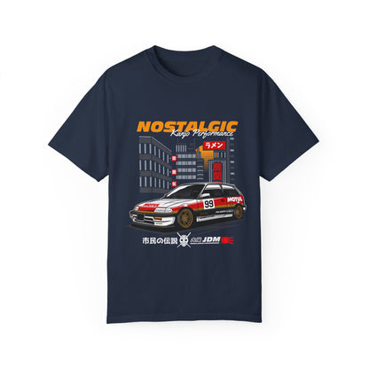 Nostalgic JDM Racer T-shirt - Unisex Garment-Dyed Tee - CreativeRino