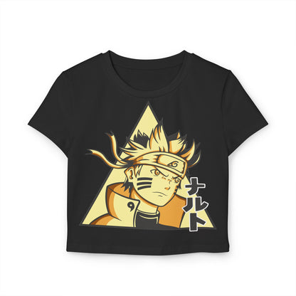 Women's Naruto Baby Tee - Stylish Anime Graphic T-shirt for Fans - CreativeRino