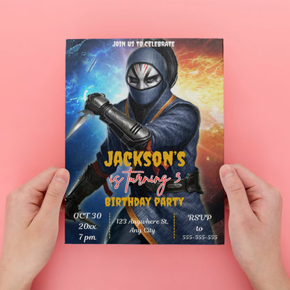 Shang-Chi and The Legend of The Ten Rings Birthday Invitation Template - CreativeRino