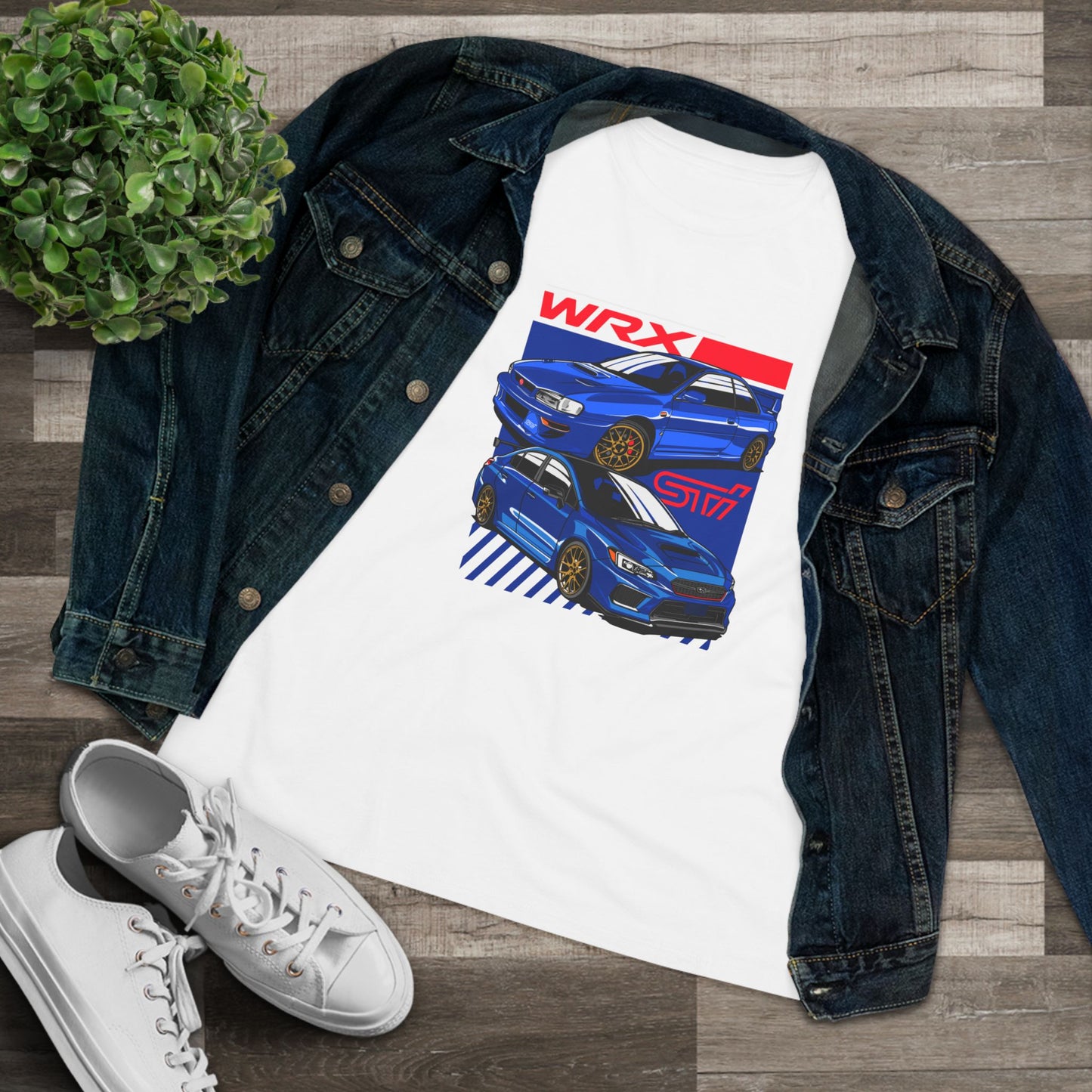 Women's WRX Car Graphic Cotton Tee - Perfect T-shirt for Auto Enthusiasts - CreativeRino