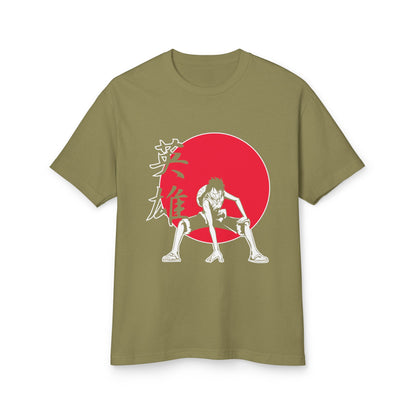 Heroic Anime Graphic Tee - Unisex Heavyweight Cotton One Piece T-shirt - CreativeRino