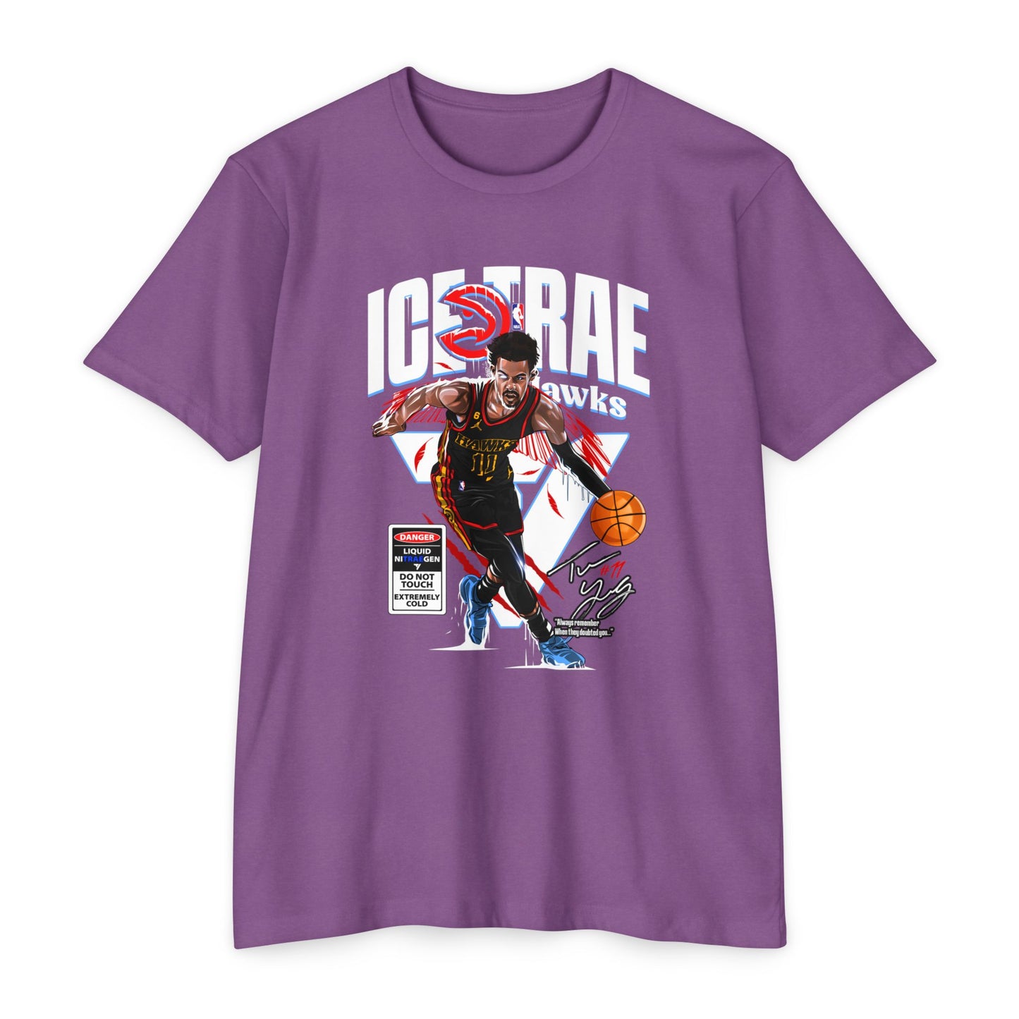 Ice Trae Hawks Basketball T-shirt | Unisex CVC Jersey for Sports Fans - CreativeRino