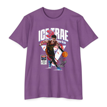 Ice Trae Hawks Basketball T-shirt | Unisex CVC Jersey for Sports Fans - CreativeRino