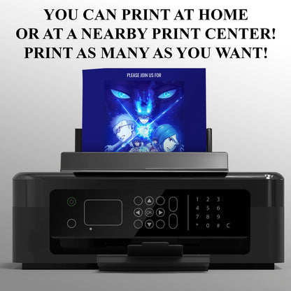 Blue Exorcist Birthday Invitation Template - CreativeRino