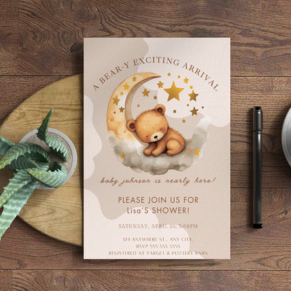 Baby Shower Invitation Template - CreativeRino