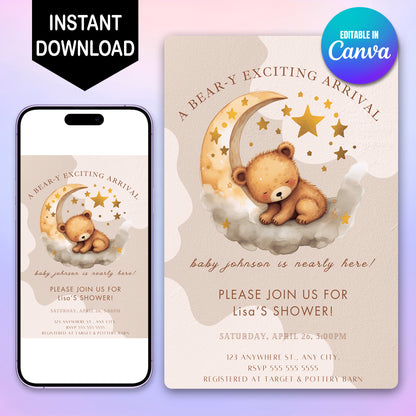 Baby Shower Invitation Template - CreativeRino