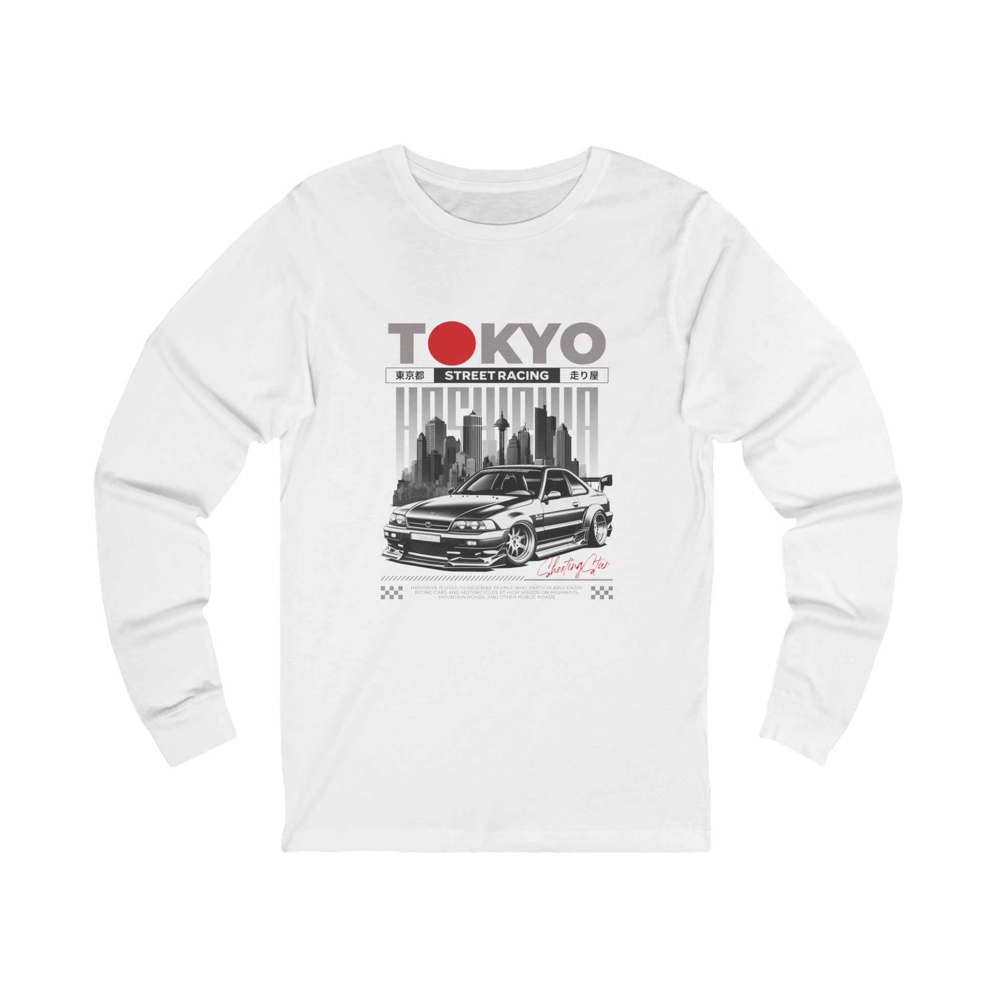 Tokyo Street Racing Long Sleeve Tee - Unisex Graphic T-shirt for Car Enthusiasts - CreativeRino