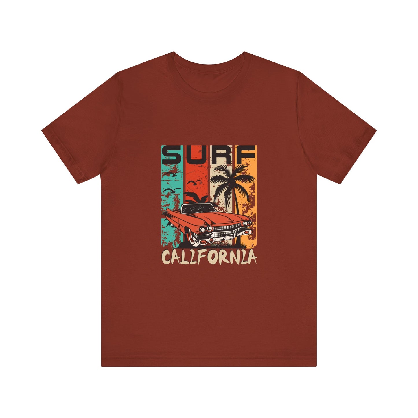 California Surf Vintage Tee - Unisex Short Sleeve T-Shirt - CreativeRino