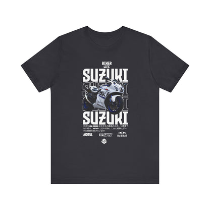 Biker Life Suzuki Unisex Short Sleeve Tee - Perfect T-shirt for Motorcycle Enthusiasts - CreativeRino