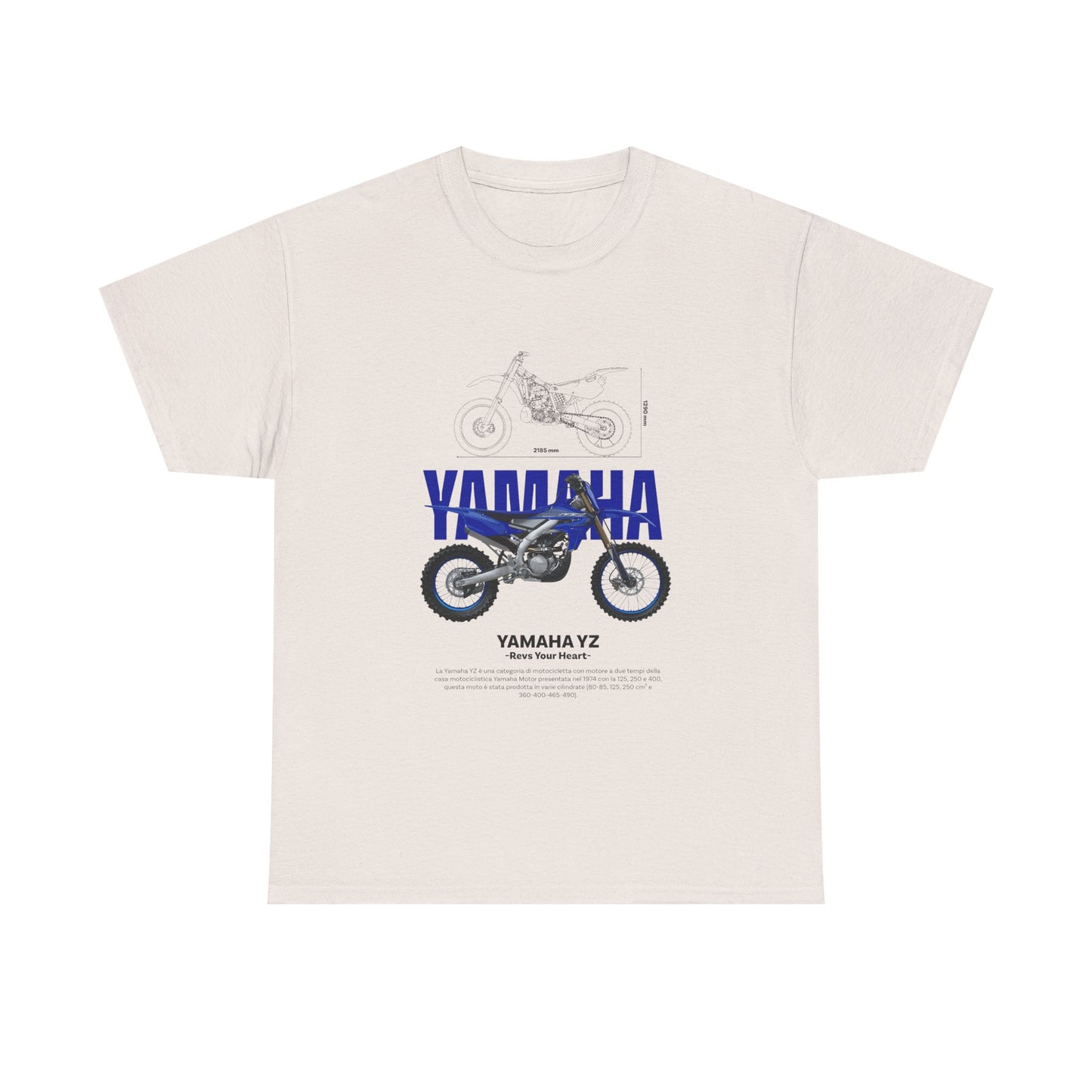 Yamaha YZ Motorcycle Unisex Heavy Cotton Tee - Perfect T-shirt for Bikers and Motorcycle Enthusiasts - CreativeRino