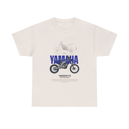 Yamaha YZ Motorcycle Unisex Heavy Cotton Tee - Perfect T-shirt for Bikers and Motorcycle Enthusiasts - CreativeRino