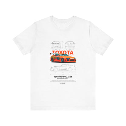 Toyota Supra MK4 Unisex Jersey Tee - Car Enthusiast Graphic Shirt - CreativeRino