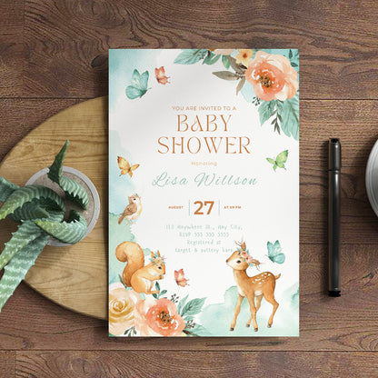 Baby Shower Invitation Template - CreativeRino