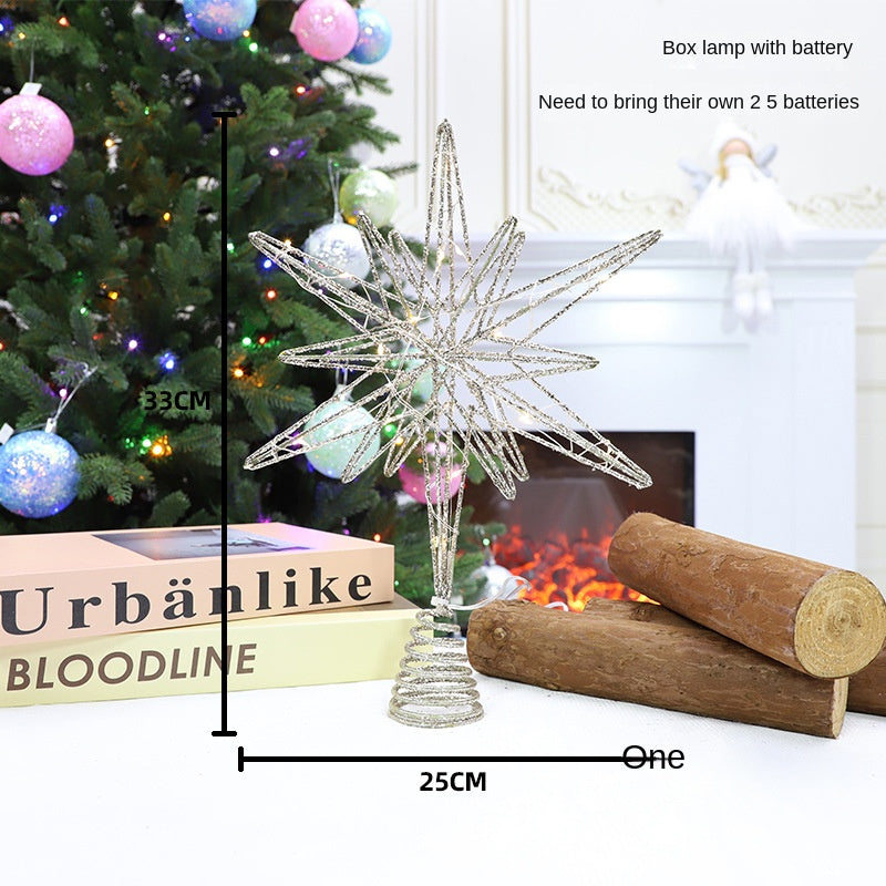 3D Iron Carved Tree Top Star | Dimensional Metal Christmas Tree Topper & Hanging Ornament Decor eprolo