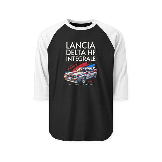 Lancia Delta HF Integrale Raglan Tee - Unisex Classic Car T-shirt - CreativeRino