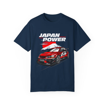 Japan Power Car Unisex Garment-Dyed T-shirt - Perfect T-shirt for Car Enthusiasts - CreativeRino
