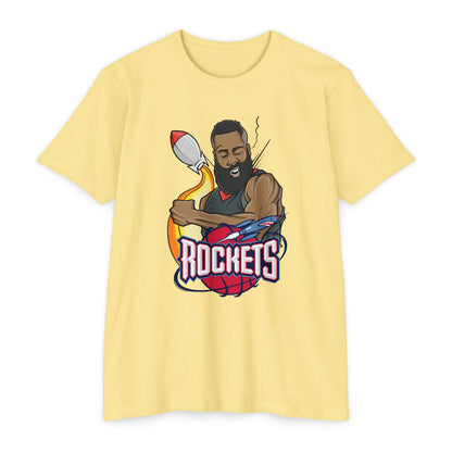 Retro James Harden Rockets Basketball T-shirt - Unisex Sports Tee - CreativeRino