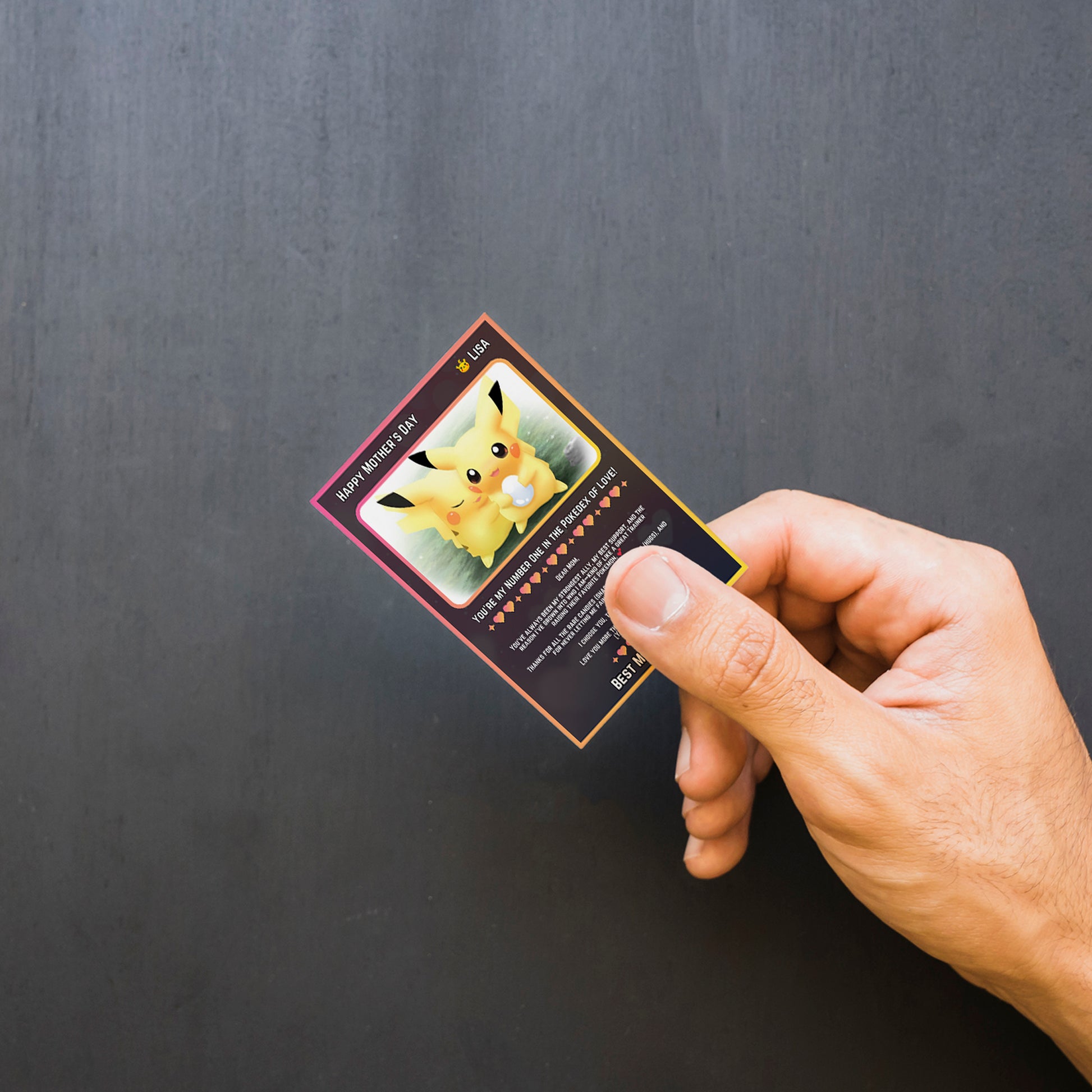 Pokemon Mothers Day Card, Editable Pokepet Custom Gift for Mom, Pokemon Presents Mom Gifts - CreativeRino