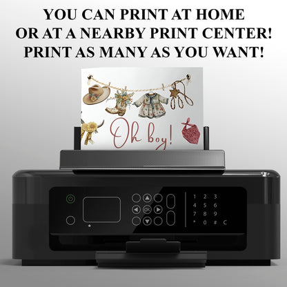 Cowgirl Baby Shower Invitation Template - CreativeRino