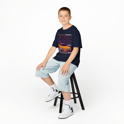 Honda Civic Kids Heavy Cotton™ Tee - Build for Passion - Perfect T-shirt for Young Car Enthusiasts - CreativeRino