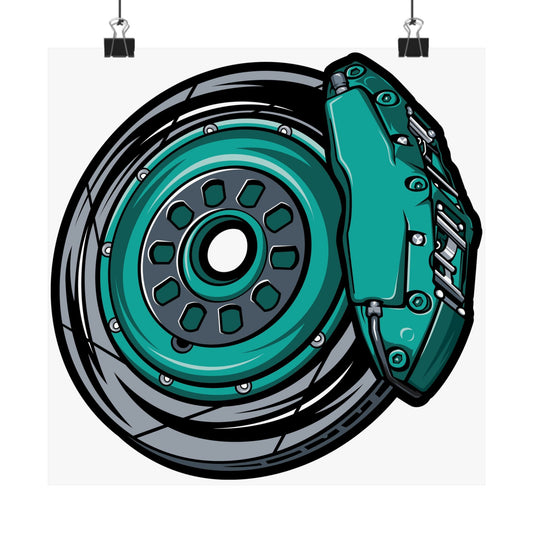 Car Enthusiast Matte Square Poster - Turbocharged Style Decor - CreativeRino