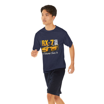 Men's Performance T-Shirt - RX-7 Takumi-San Racing Tee - CreativeRino
