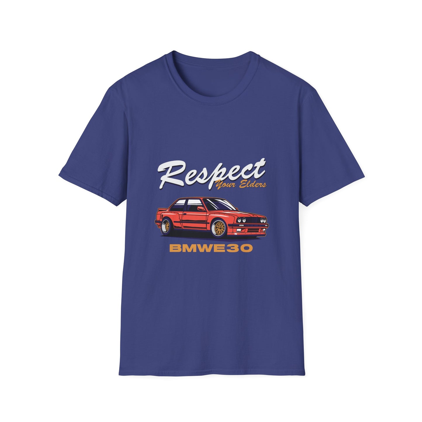 Respect Your Elders BMW E30 Unisex Softstyle T-Shirt - CreativeRino