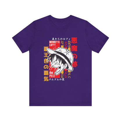 One Piece Luffy Graphic Tee – Unisex Jersey T-shirt for Anime Fans - CreativeRino