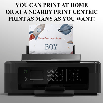 Astronaut Baby Shower Invitation Template - CreativeRino