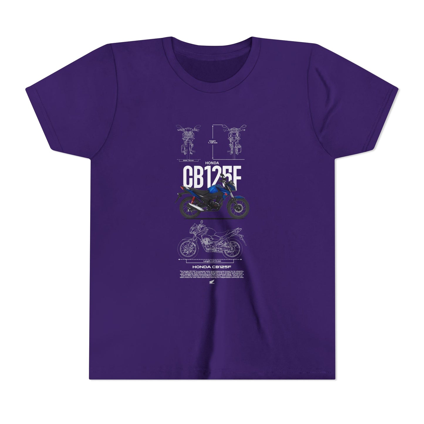Honda CB125F Youth Motorcycle Graphic T-shirt - CreativeRino