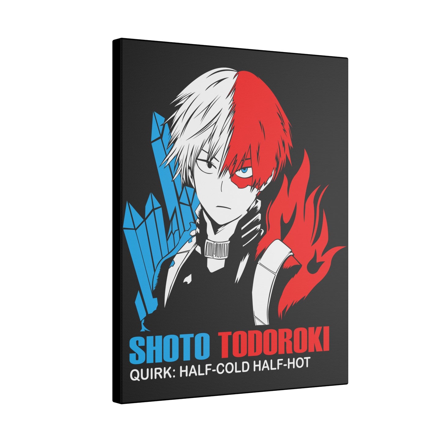 Shoto Todoroki Canvas Art Print - My Hero Academia Home Decor - CreativeRino