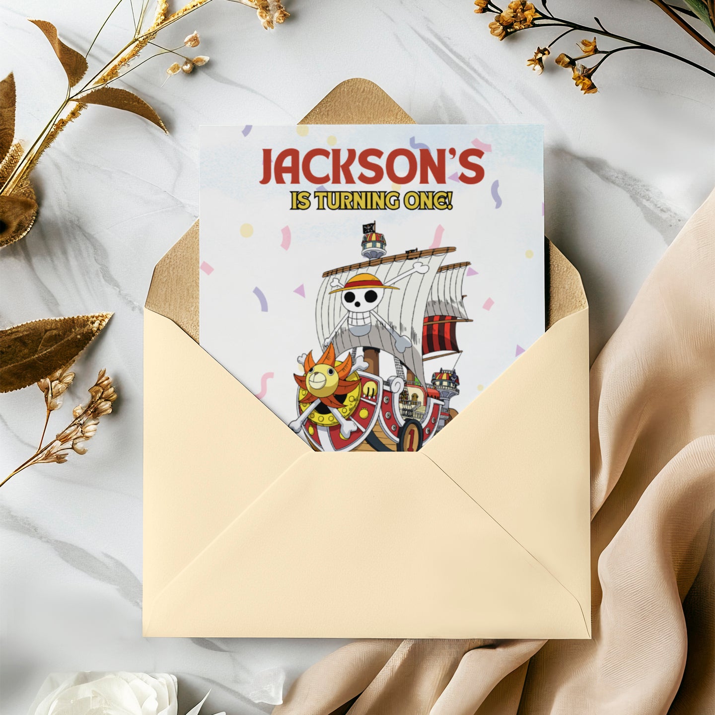 One Piece Birthday Invitation Template - CreativeRino