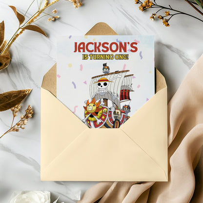 One Piece Birthday Invitation Template - CreativeRino