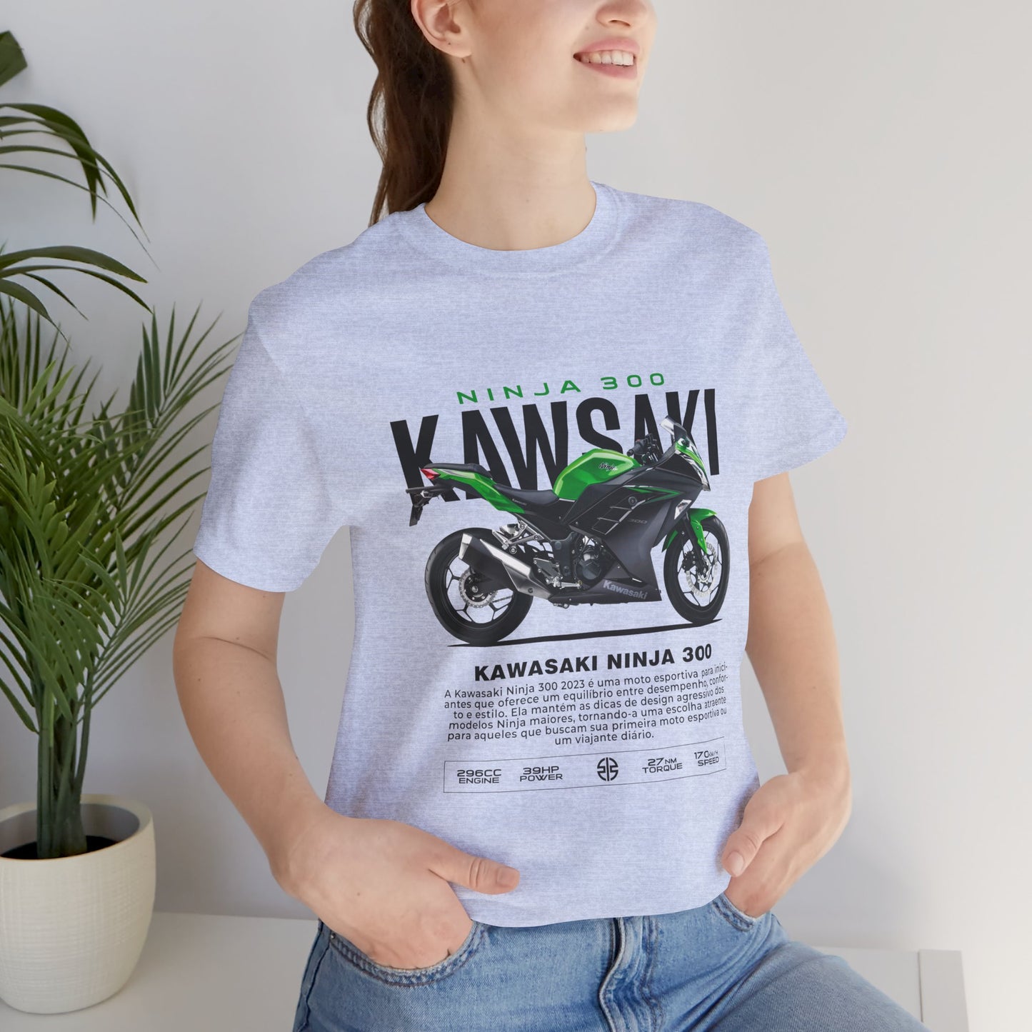 Kawasaki Ninja 300 Unisex T-Shirt - Vintage Motorcycle Graphic Tee - CreativeRino