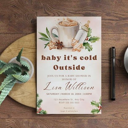 Baby Shower Invitation Template - CreativeRino