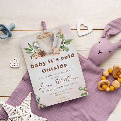 Baby Shower Invitation Template - CreativeRino