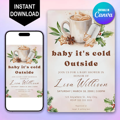 Baby Shower Invitation Template - CreativeRino