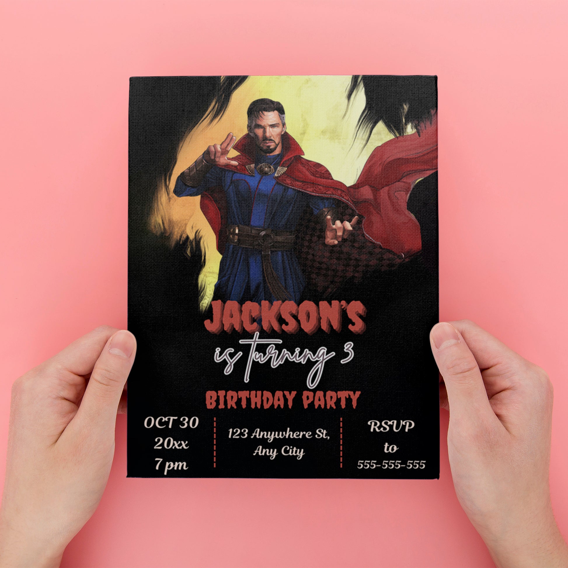 Doctor Strange Birthday Invitation Template - CreativeRino