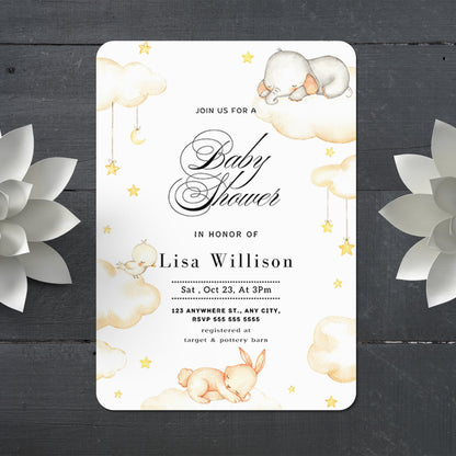Baby Shower Invitation Template - CreativeRino