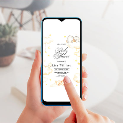 Baby Shower Invitation Template - CreativeRino