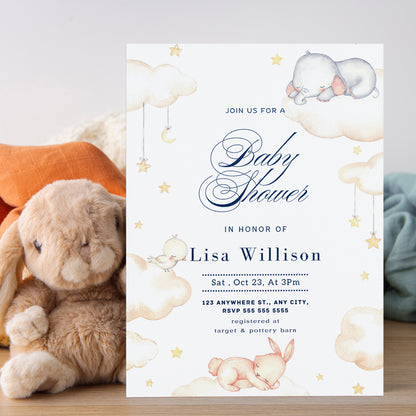 Baby Shower Invitation Template - CreativeRino