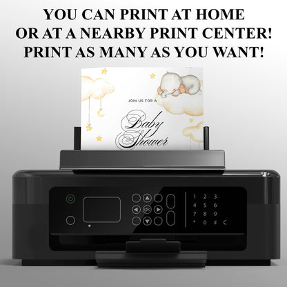 Baby Shower Invitation Template - CreativeRino