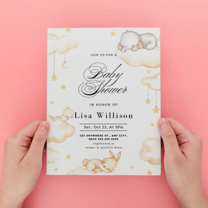 Baby Shower Invitation Template - CreativeRino