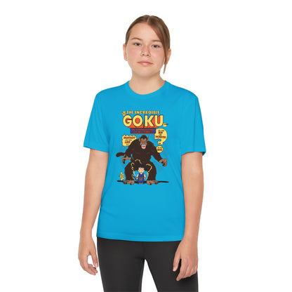 Youth Goku Graphic Tee - Fun Superhero Anime T-Shirt for Kids - CreativeRino